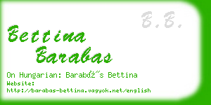 bettina barabas business card